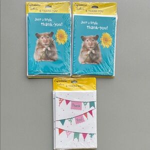Hallmark Thank You Cards with envelopes (18 total)